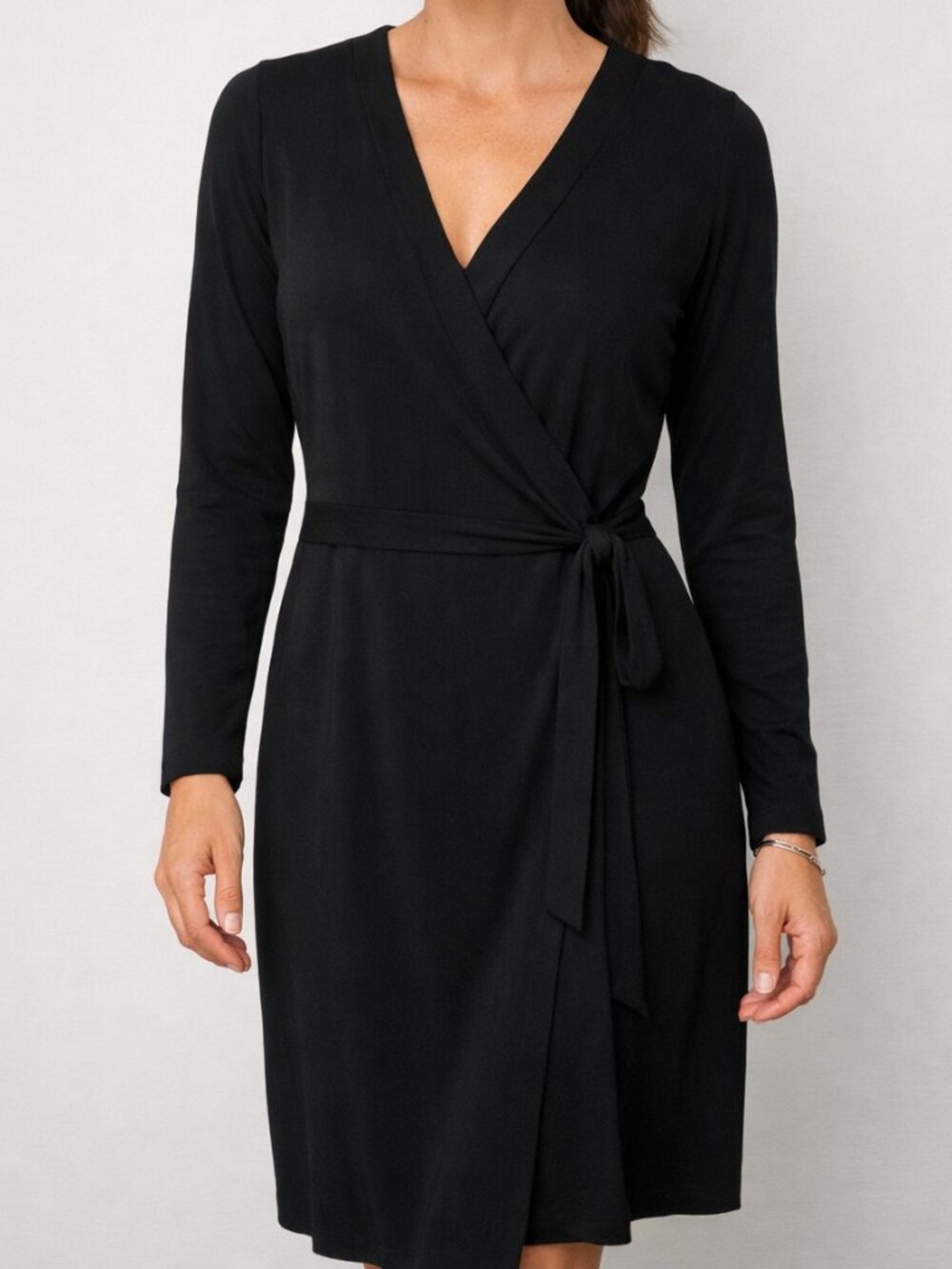 Boden Black Wrap Dress, Size 10